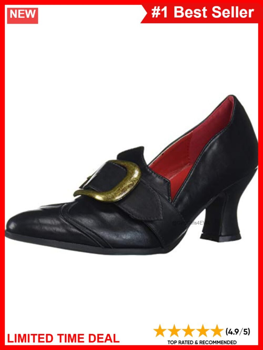 Polyurethane Mary Jane Block Heel Pump